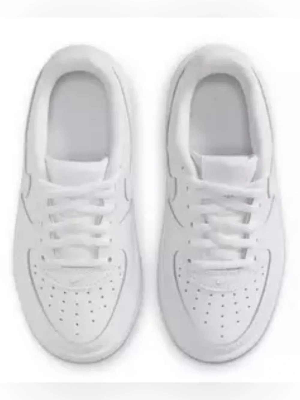 New NIKE Air Force 1 Low LE Youth 13.5C Triple White BTS